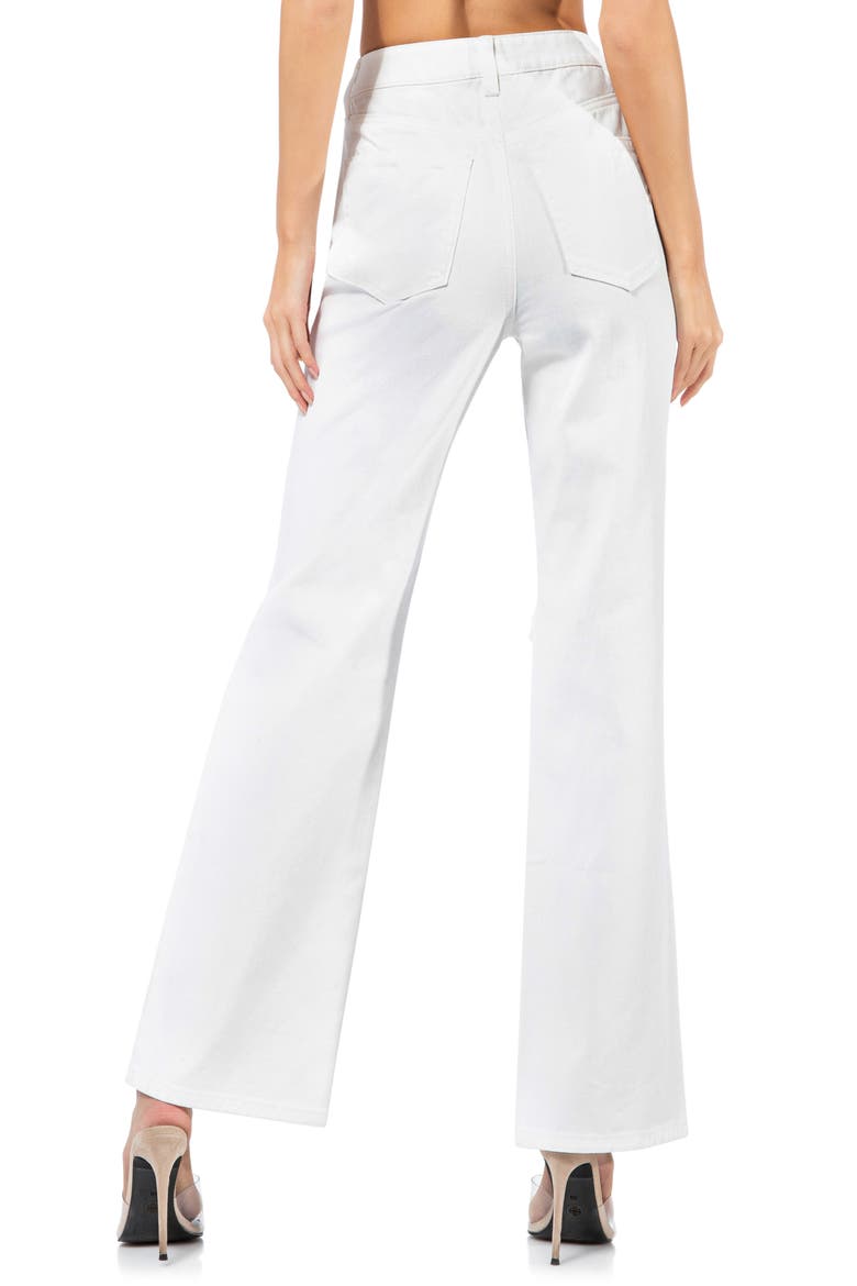Oden Ripped High Waist Wide Leg Jeans, Alternate, color, BRIGHT WHITE