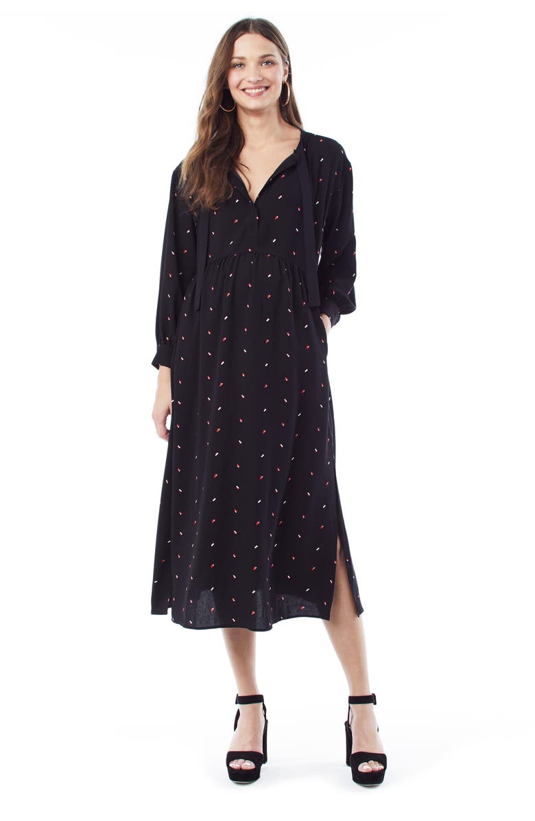 Loyal Hana Ali Midi Maternity/Nursing Shirtdress, Alternate, color,