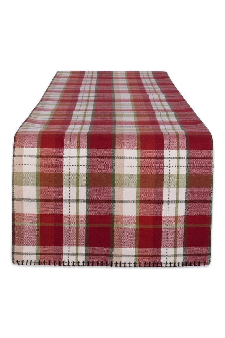 Mountain Trail Plaid Reversible Emb Table Runner, Main, color, Mountain Trail