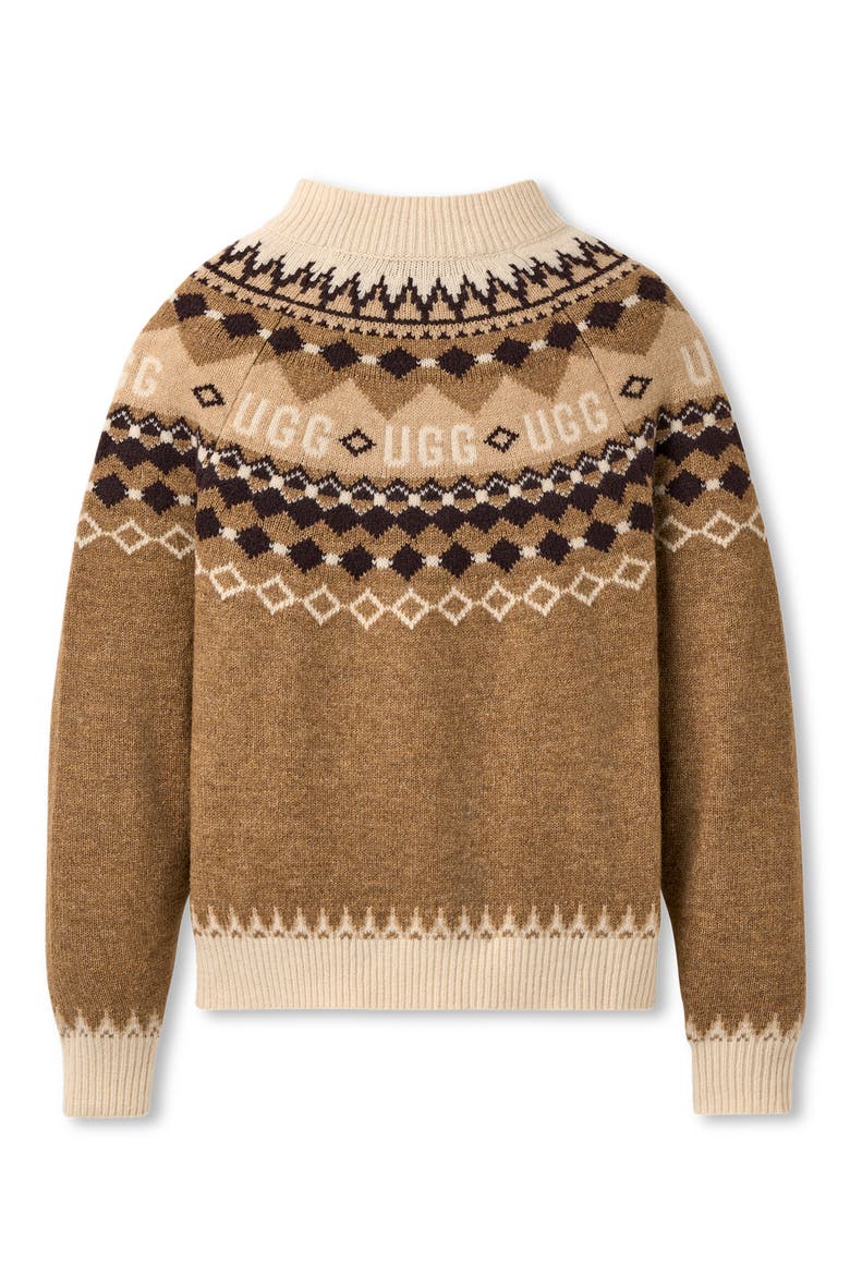 Braylee Uggisle Sweater, Alternate, color, COFFEE GROUNDS HEATHER