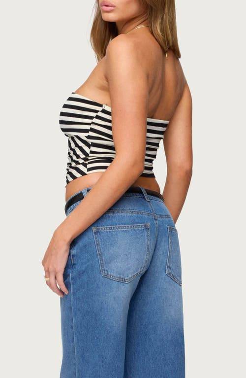 Edikted Betsana Stripe Crop Tube Top In Multi