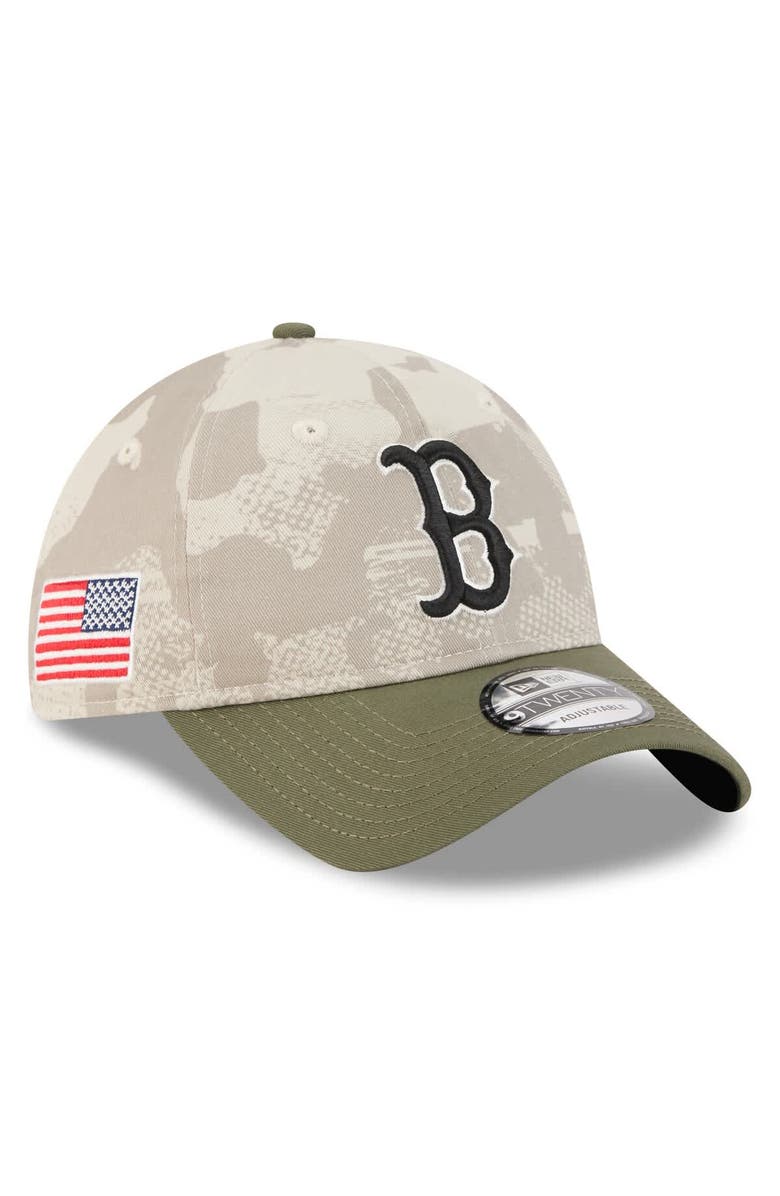 New Era Men's New Era Light Beige/Olive Boston Red Sox 2025 Armed Forces Day 9TWENTY Adjustable Hat, Main, color, 