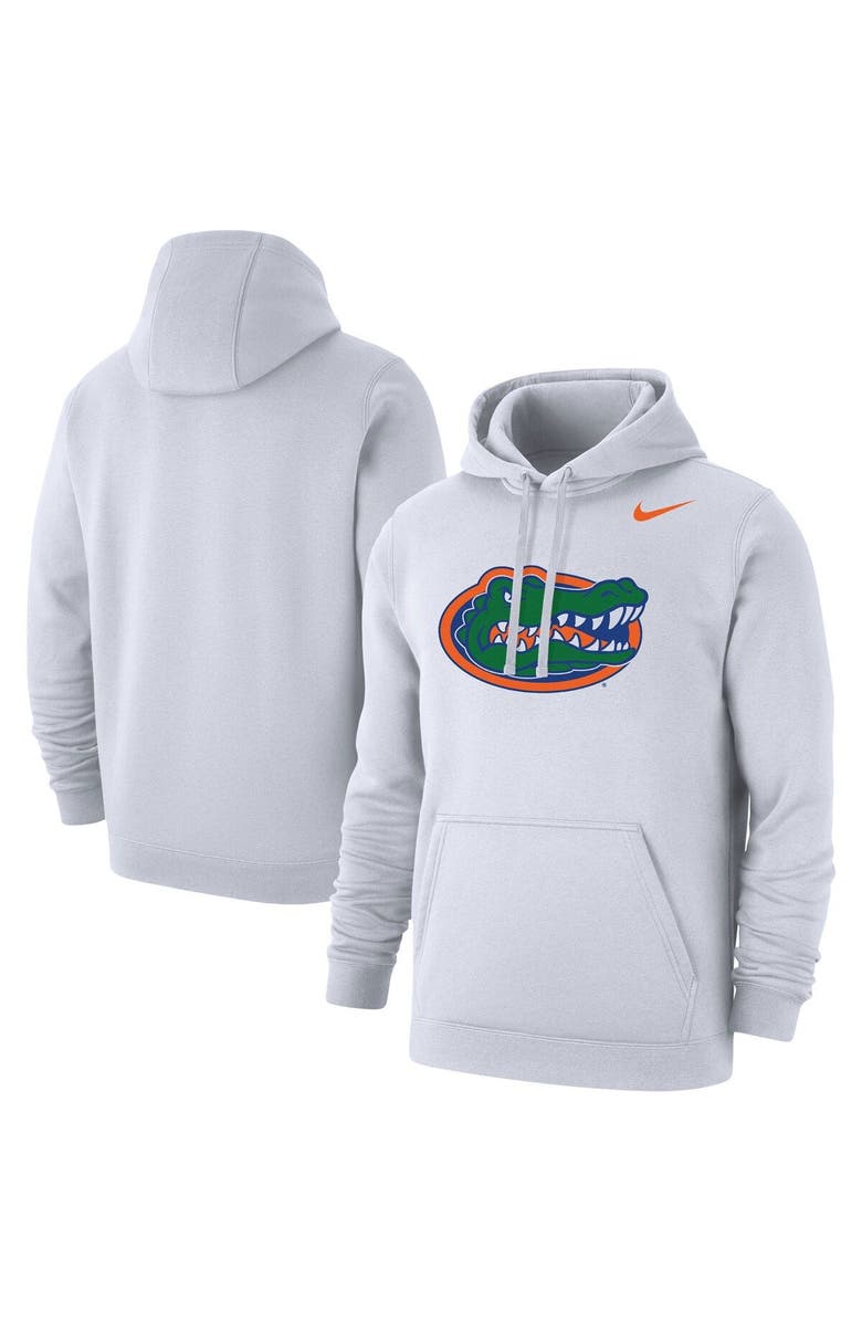 Nike Men's Nike White Florida Gators Logo Club Pullover Hoodie, Main, color, 