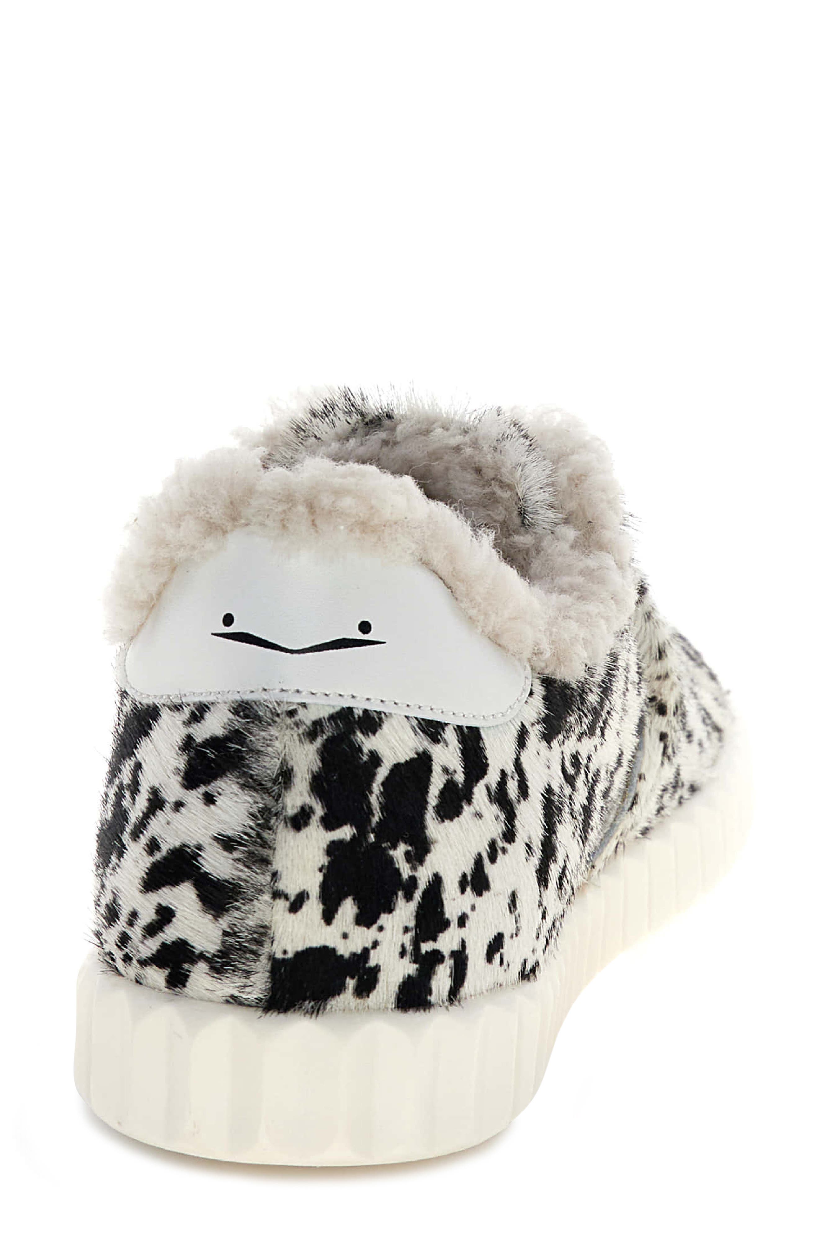 Voile Blanche Ines Genuine Calf Hair Sneaker, Alternate, color, Black White