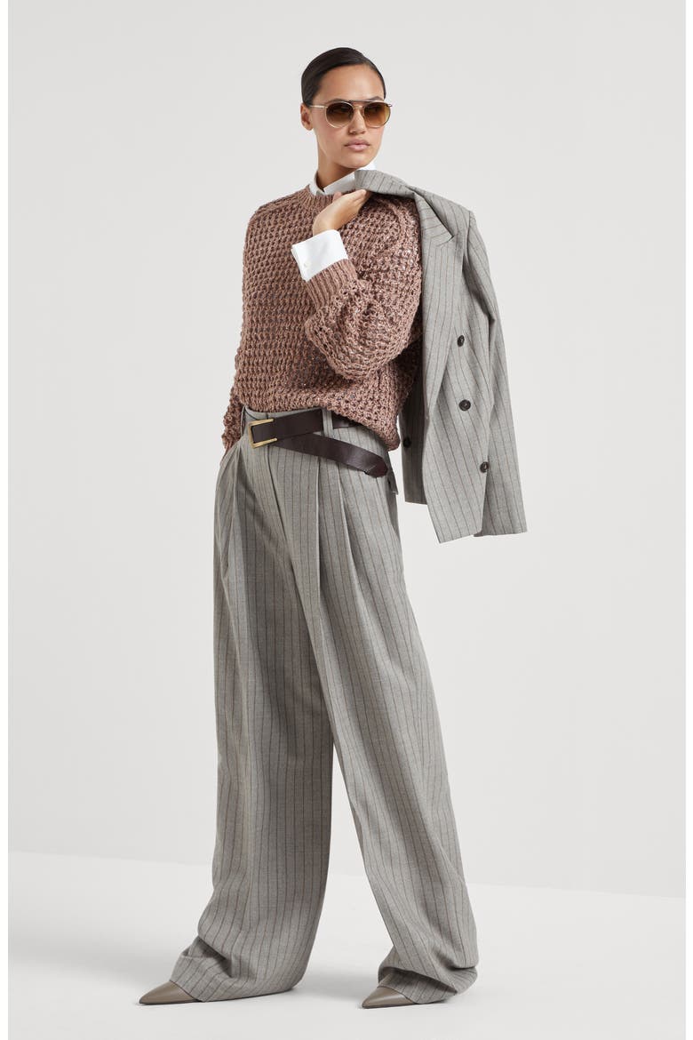 Wide trousers, Alternate, color, Taupe