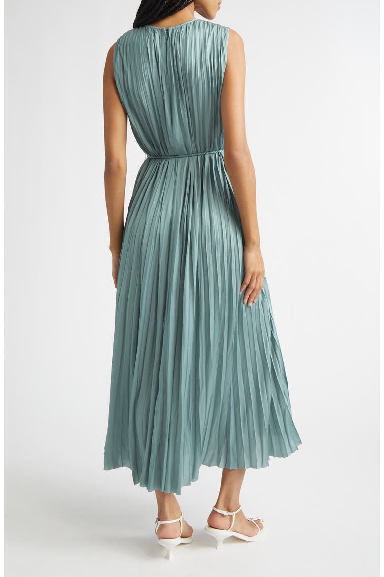 Fianna Plissé Sleeveless Midi Dress, Alternate, color, SEA GLASS