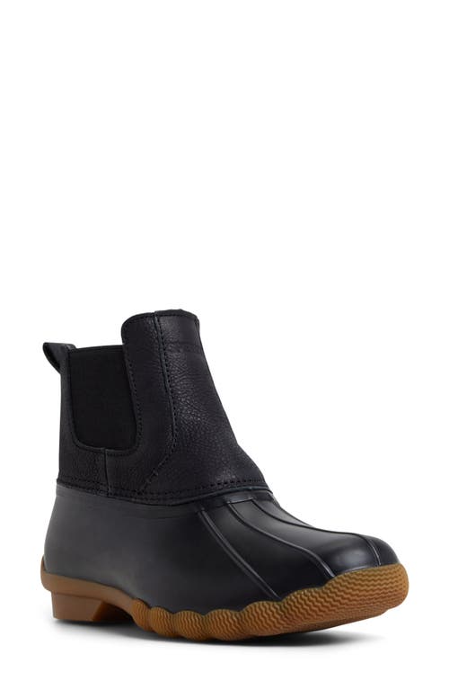 Sperry Saltwater Waterproof Duck Chelsea Boot In Black
