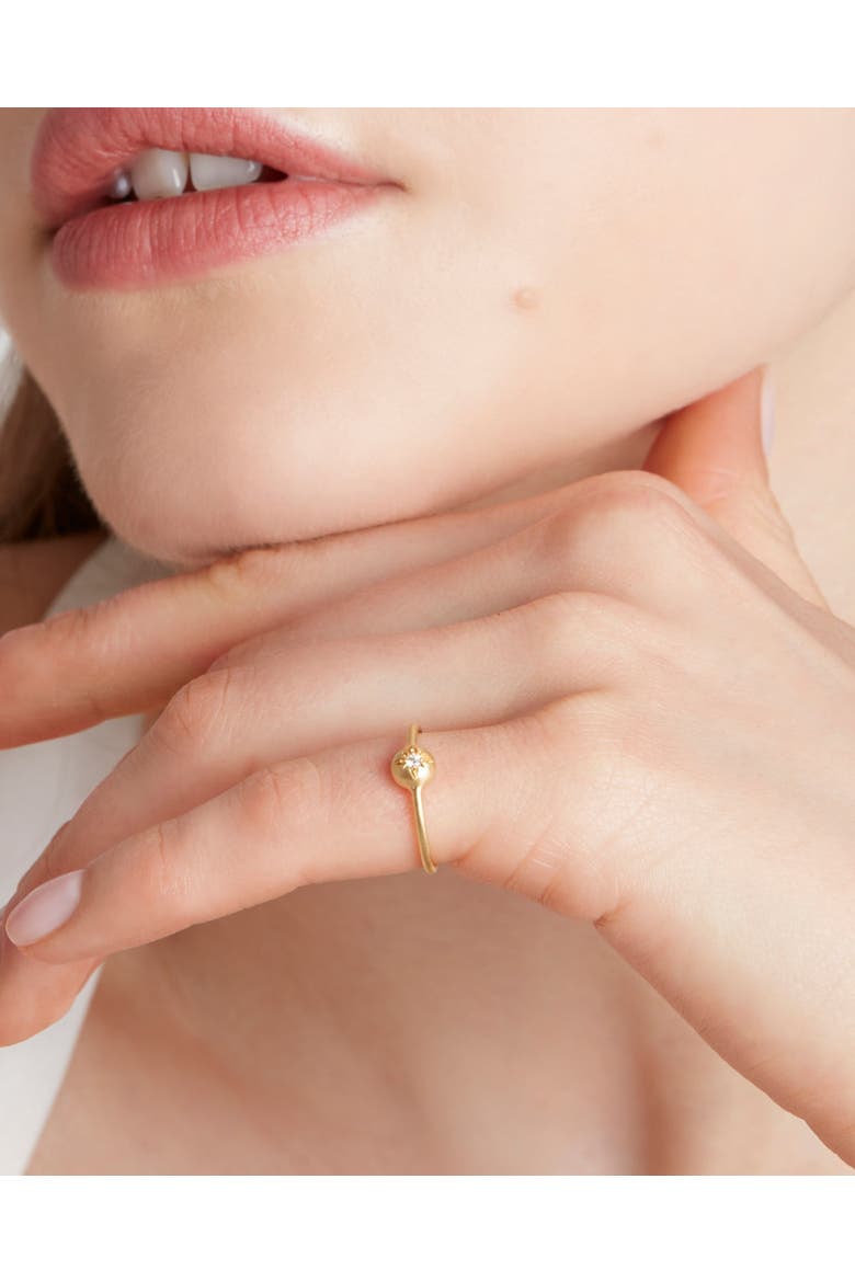 Moon Ring  with Natural Gemstones. Handmade in Italy, Alternate, color, Diamond