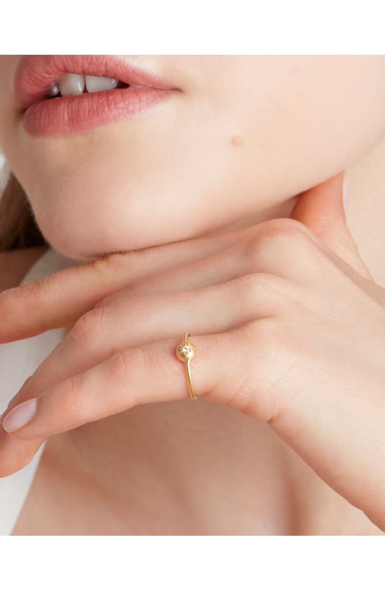 Eloise Jewelry Moon Ring with Gemstone, Alternate, color, Diamond