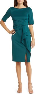 Vince Camuto Waist Tuck Ruffle Skirt Scuba Dress