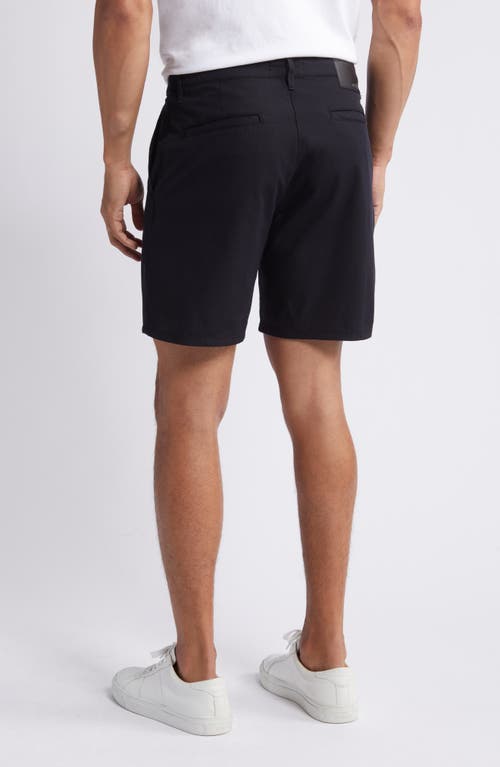 Mavi Jeans Noah Stretch Twill Flat Front Shorts In Black Active