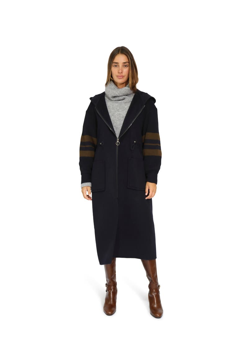 Cool Kid Hooded Coat, Main, color, Navy