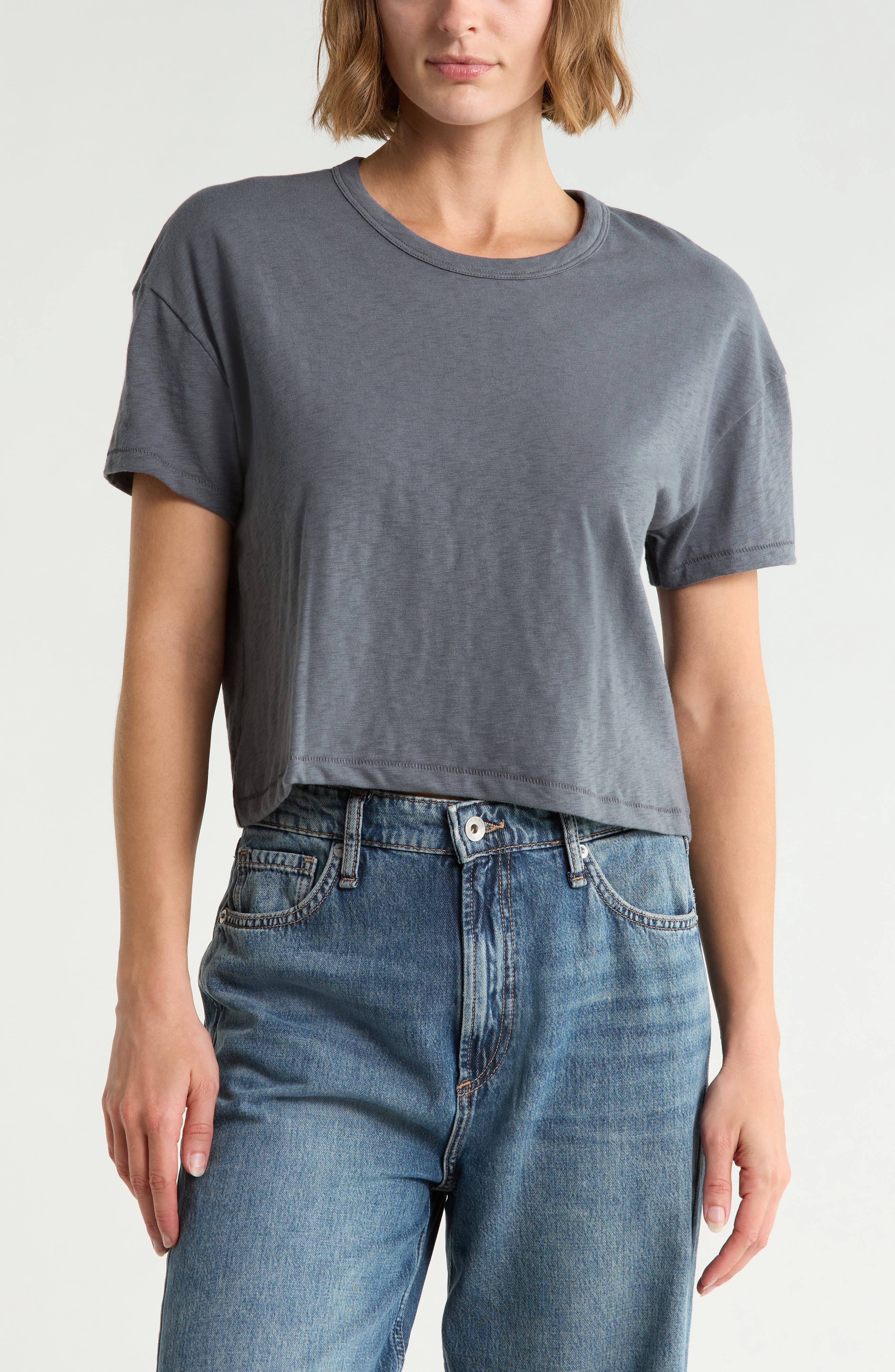 Slub Cotton Boxy T-Shirt