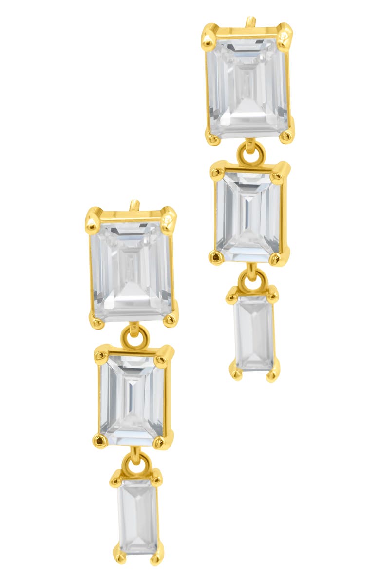 Adornia Rectangular Cubic Zirconia Drop Earrings, Main, color, 
