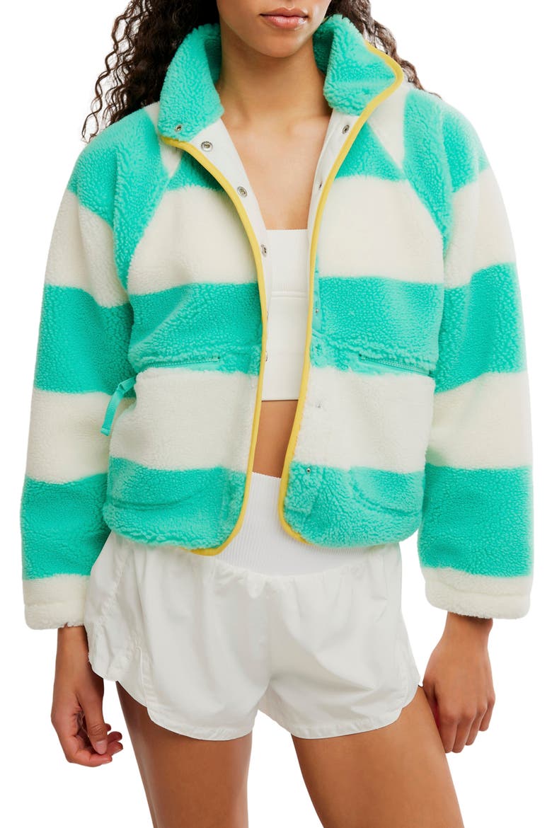 FP Movement Rocky Ridge Fleece Jacket, Main, color, RUGBY STRIPE LUCKY S