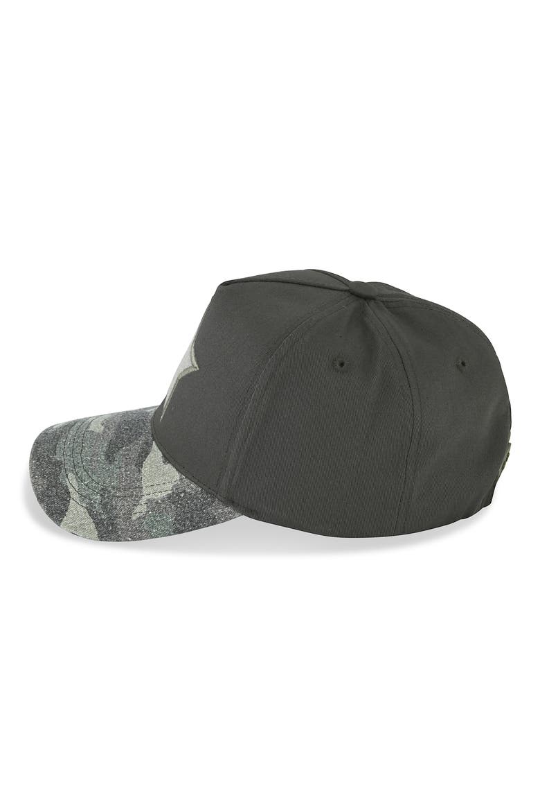 Embroidered Star Patch Baseball Cap, Alternate, color, OLIVE GREEN/ CAMO