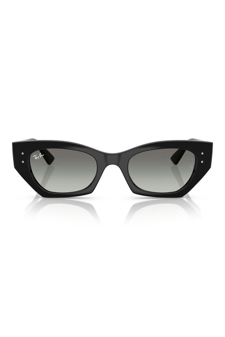 Zena 49mm Irregular Butterly Sunglasses, Main, color, BLACK / GRADIENT GREY