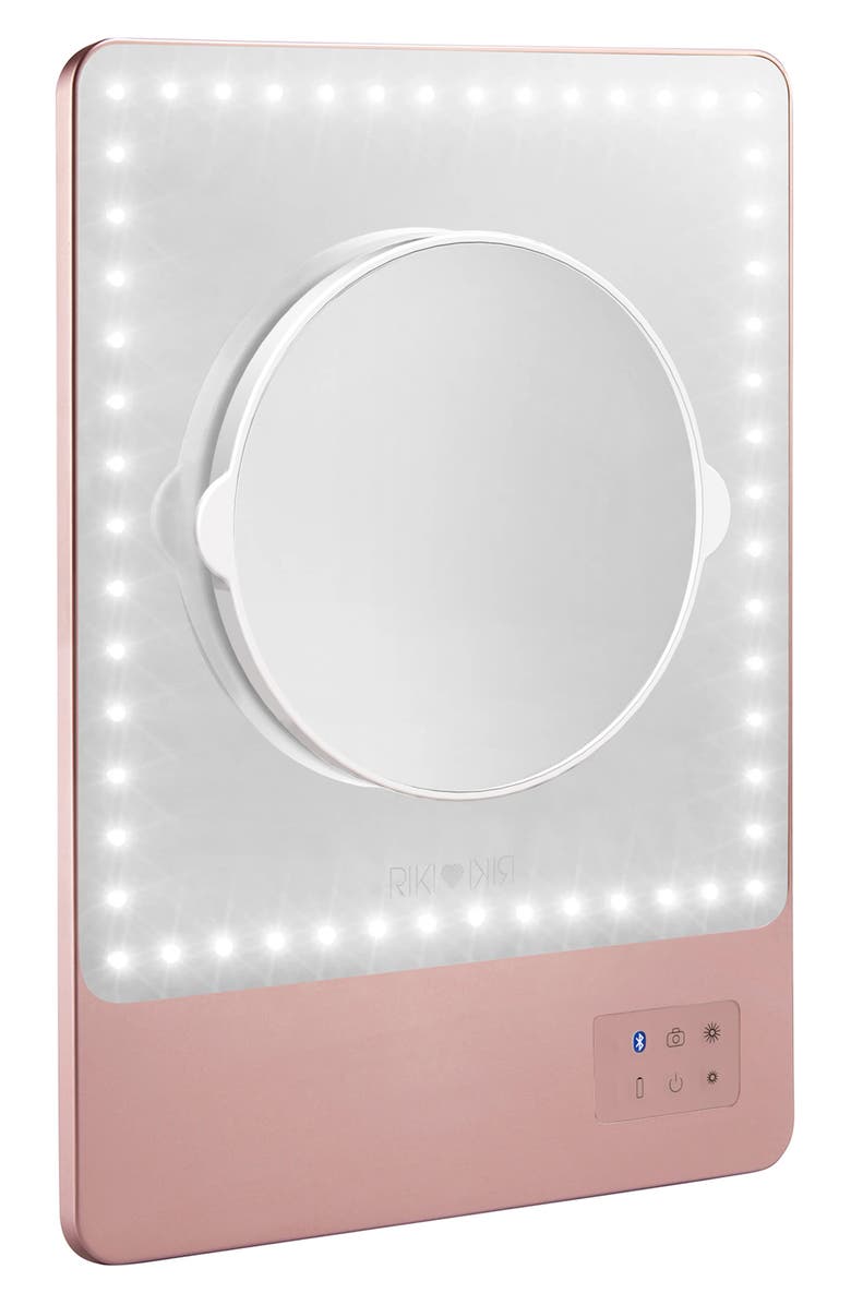 Riki Loves Riki Limited Edition Skinny Rose Gold Lighted Mirror, Alternate, color, Rose Gold