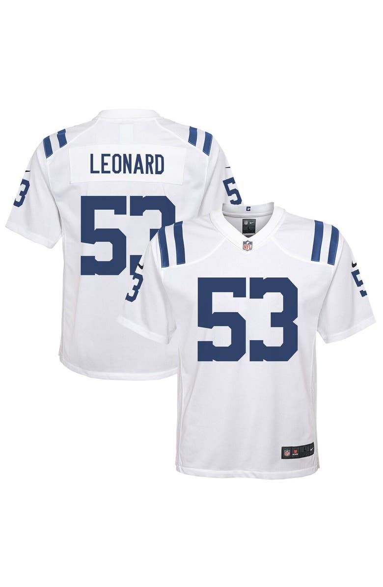 Nike Youth Nike Darius Leonard White Indianapolis Colts Game Jersey, Main, color, 