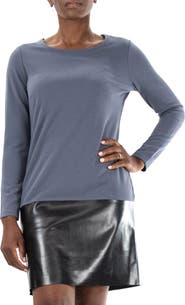 Nina Leonard Faux Leather Border Dress