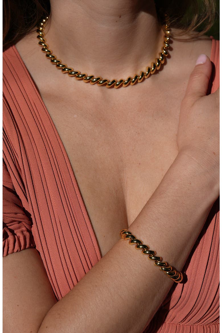 Mini San Marco Chain Necklace, Alternate, color, GOLD