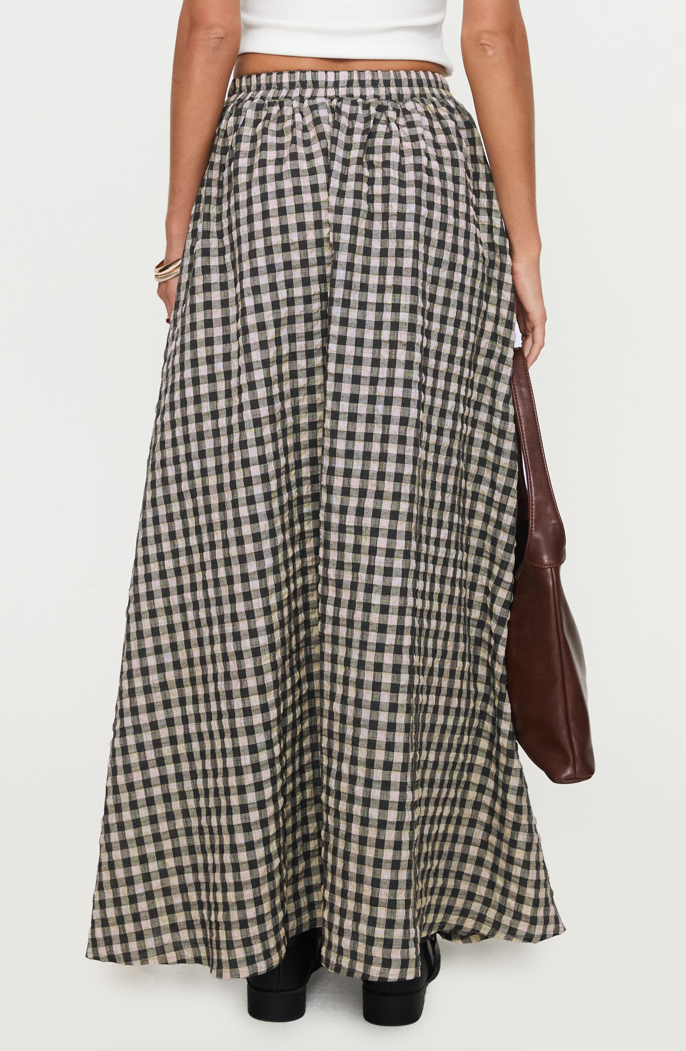 Princess Polly Cartmel Check Maxi Skirt (Women) | Nordstrom