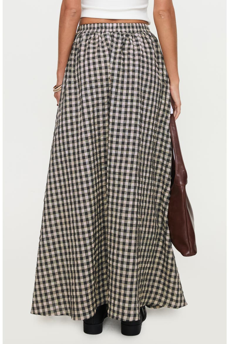 Cartmel Check Maxi Skirt, Alternate, color, BLACK / CREAM