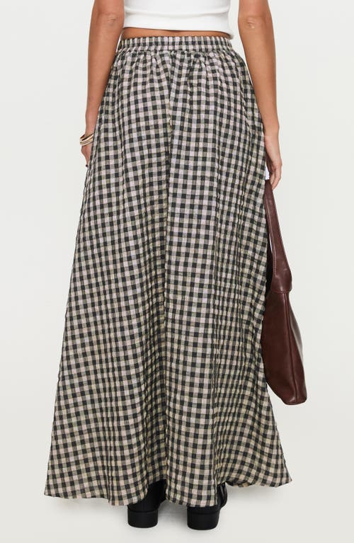 Princess Polly Cartmel Check Maxi Skirt In Black