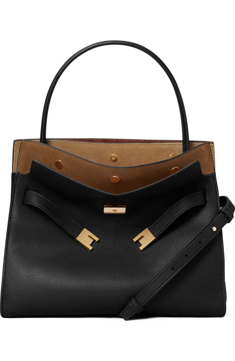 Tory Burch Small Lee Radziwill Leather Double Bag, Main, color,