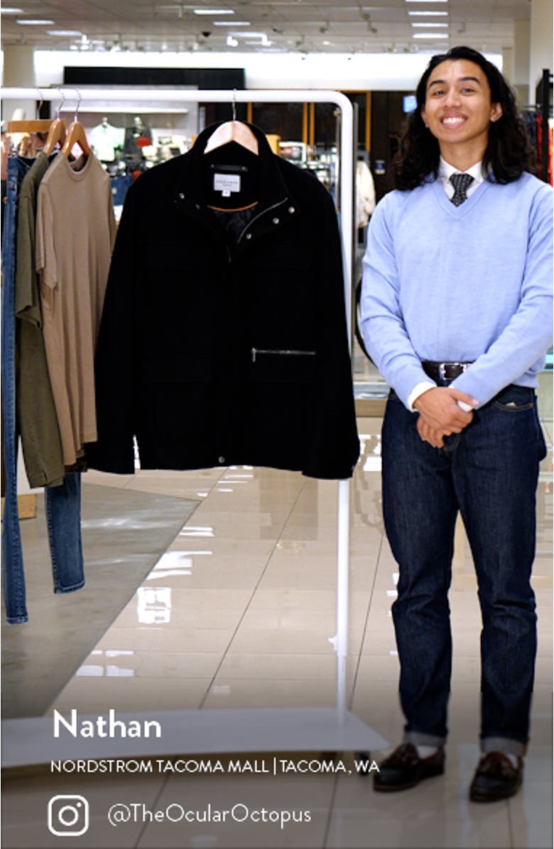 Melton Wool Blend Field Coat, sales video thumbnail