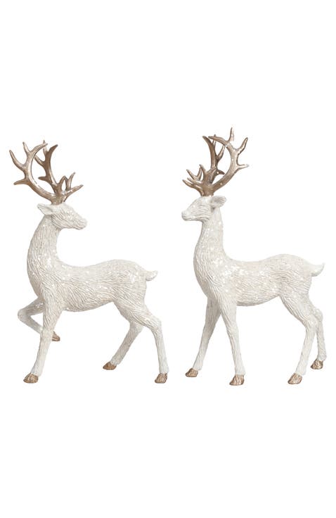Elegant Sparkling Deer, Set of 2