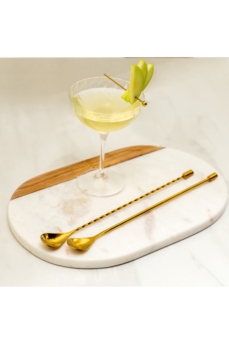 Gold Bar Spoons, Combo Set of 2, Alternate, color, Gold