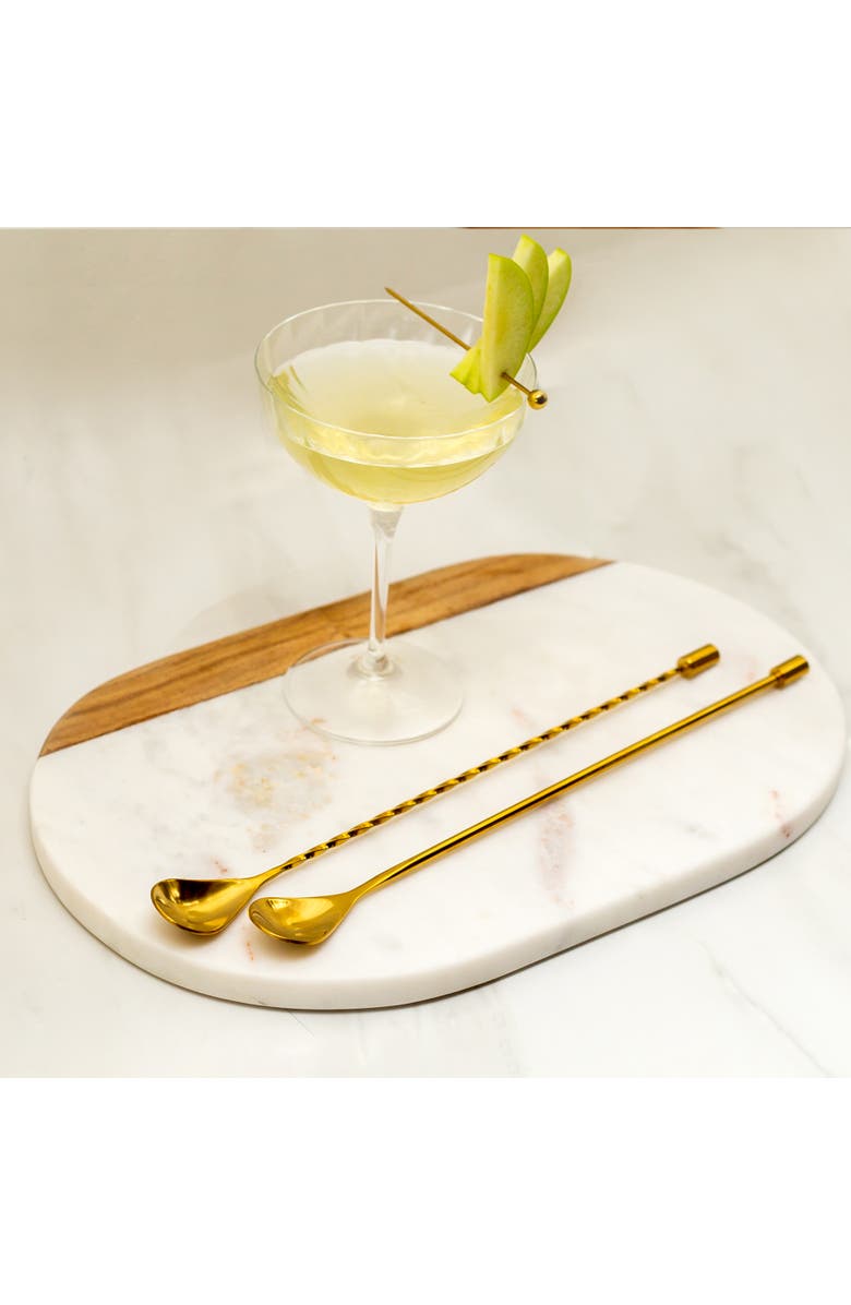 A Bar Above Gold Bar Spoons, Combo Set of 2, Alternate, color, Gold