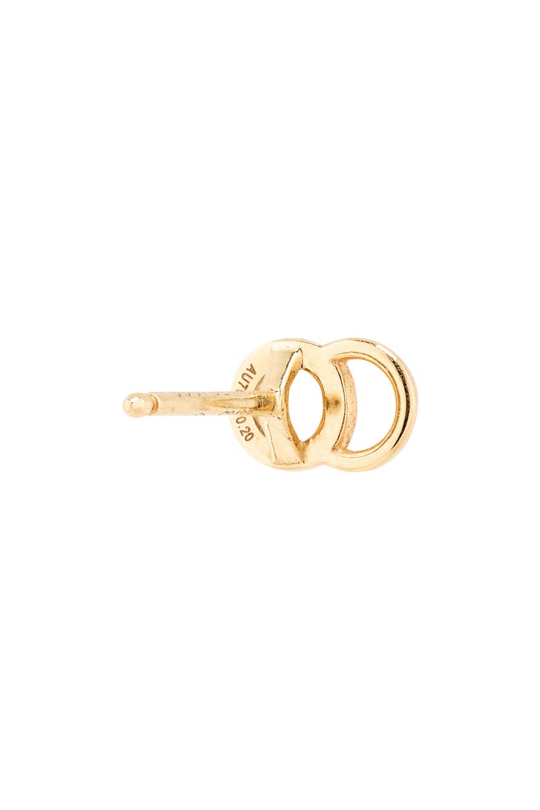 CO Lab Created Diamond Single Stud Earring, Alternate, color, YELLOW GOLD
