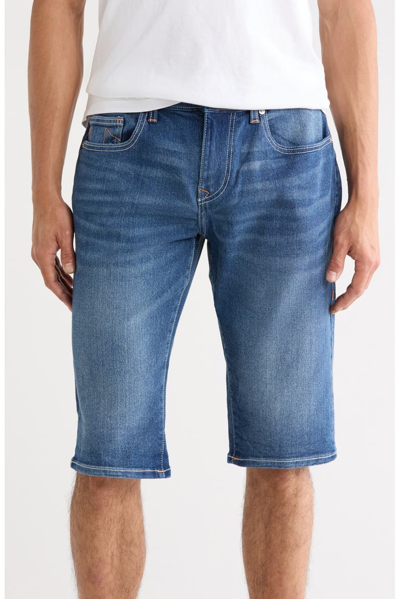Ricky Rolled Hem Denim Shorts, Main, color, MEDIUM BLUE QUARTZ