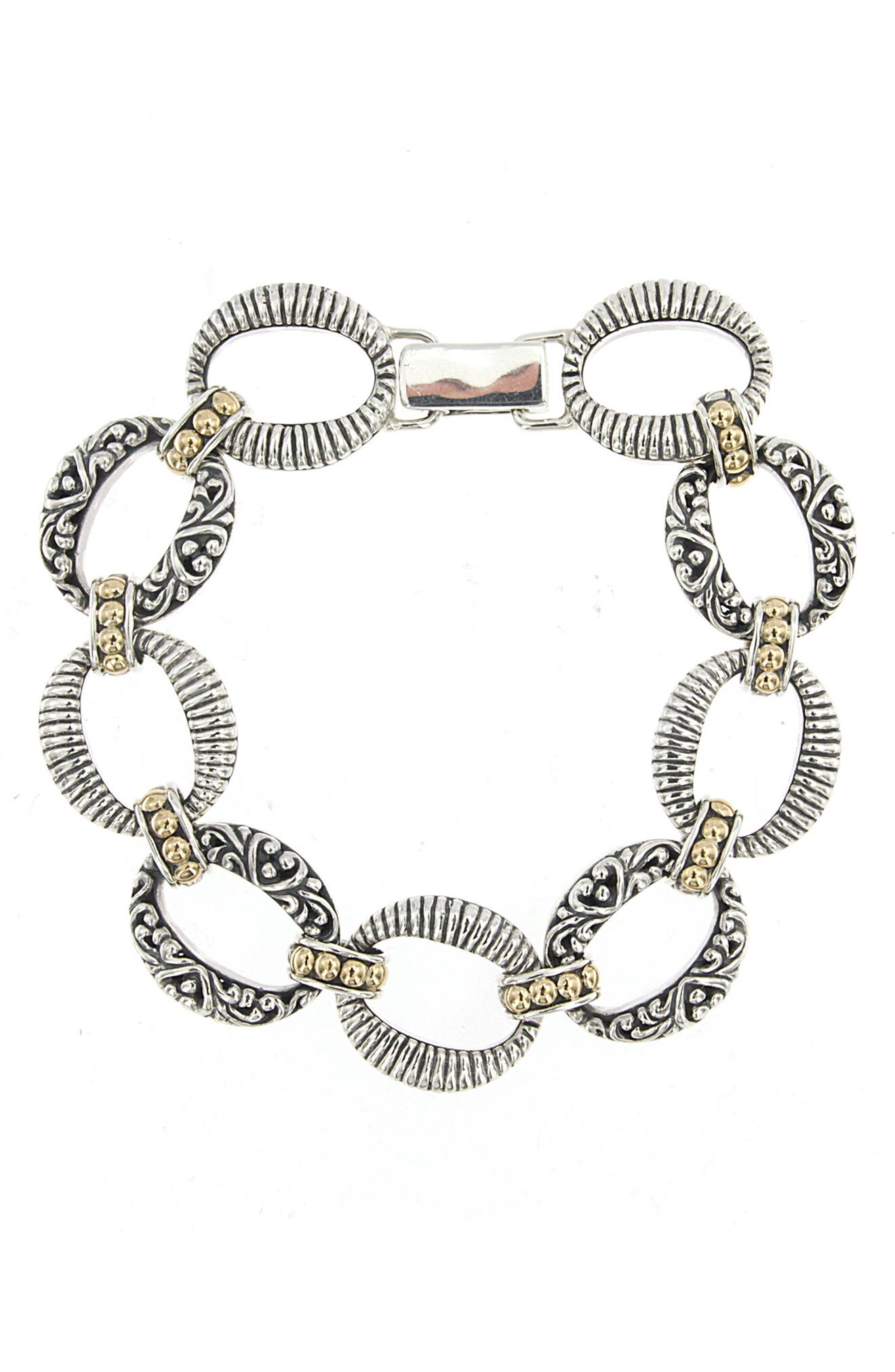 SAMUEL B. Oval Filigree Chain Link Bracelet