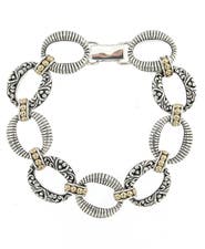 SAMUEL B. Oval Filigree Chain Link Bracelet