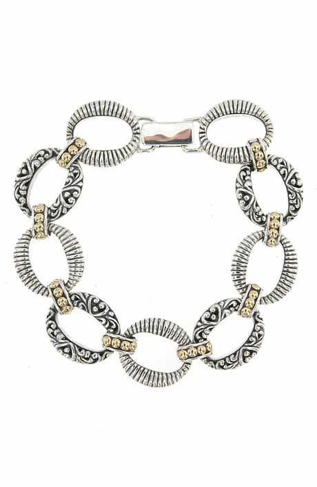 SAMUEL B. Oval Filigree Chain Link Bracelet