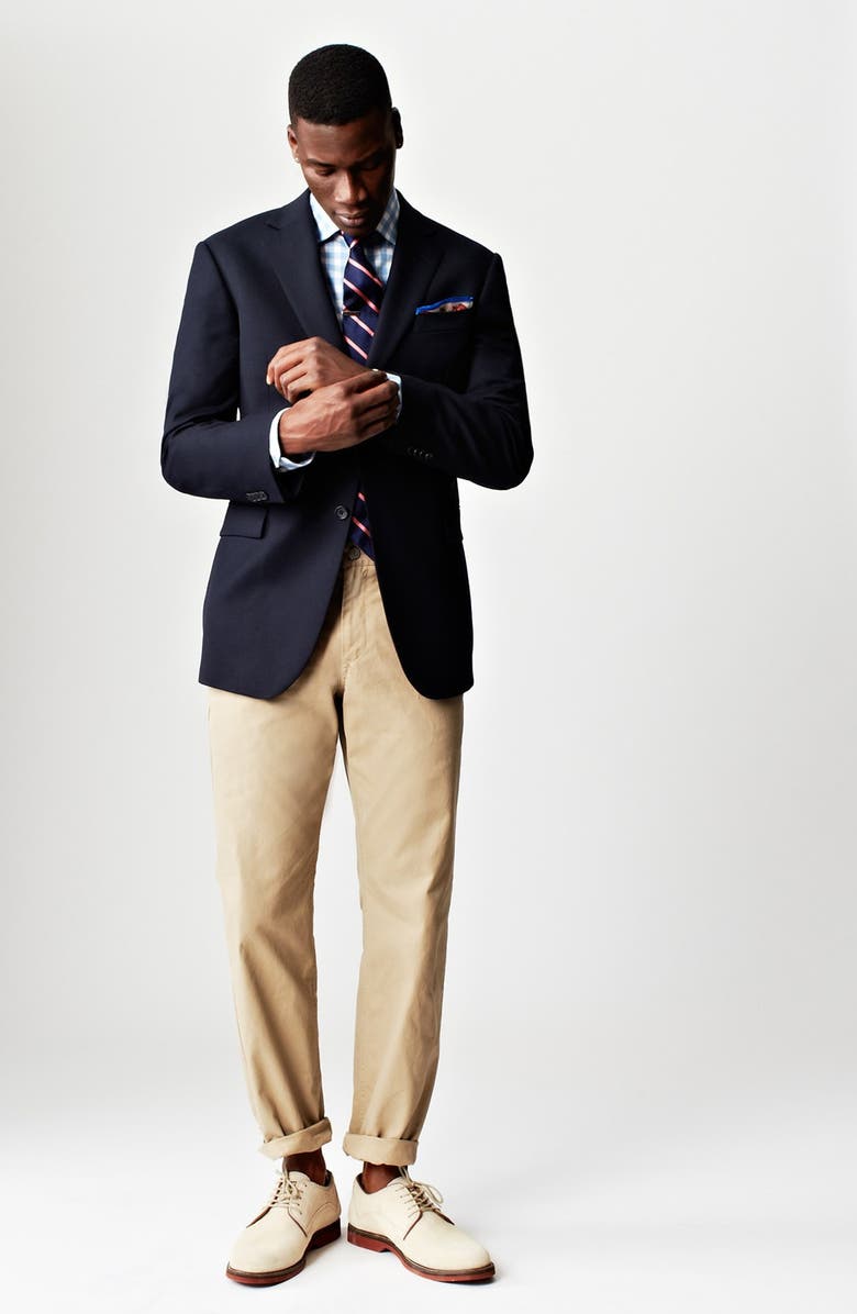 NORDSTROM MEN'S SHOP Nordstrom Classic Fit Navy Wool Blazer, Main, color,