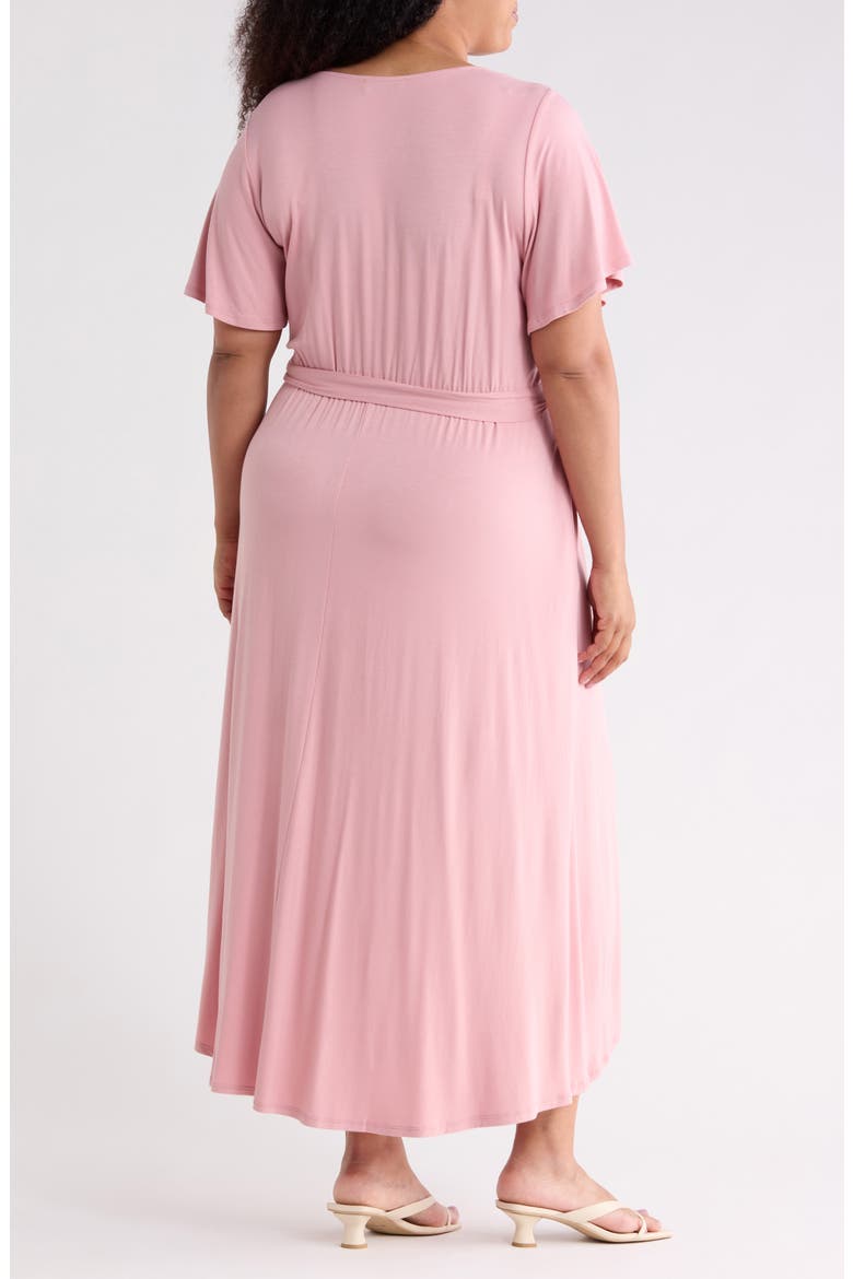 Solid High/Low Dress, Alternate, color, DUSTY PINK