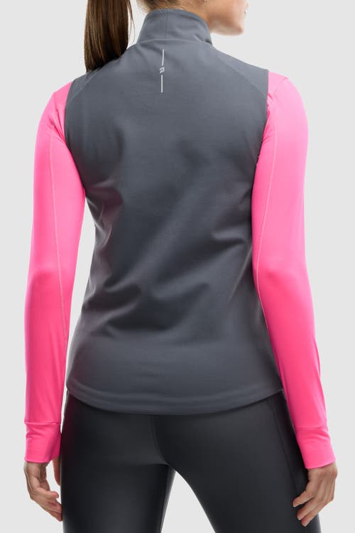 Peloton Padded Full Zip Run Vest In Gray