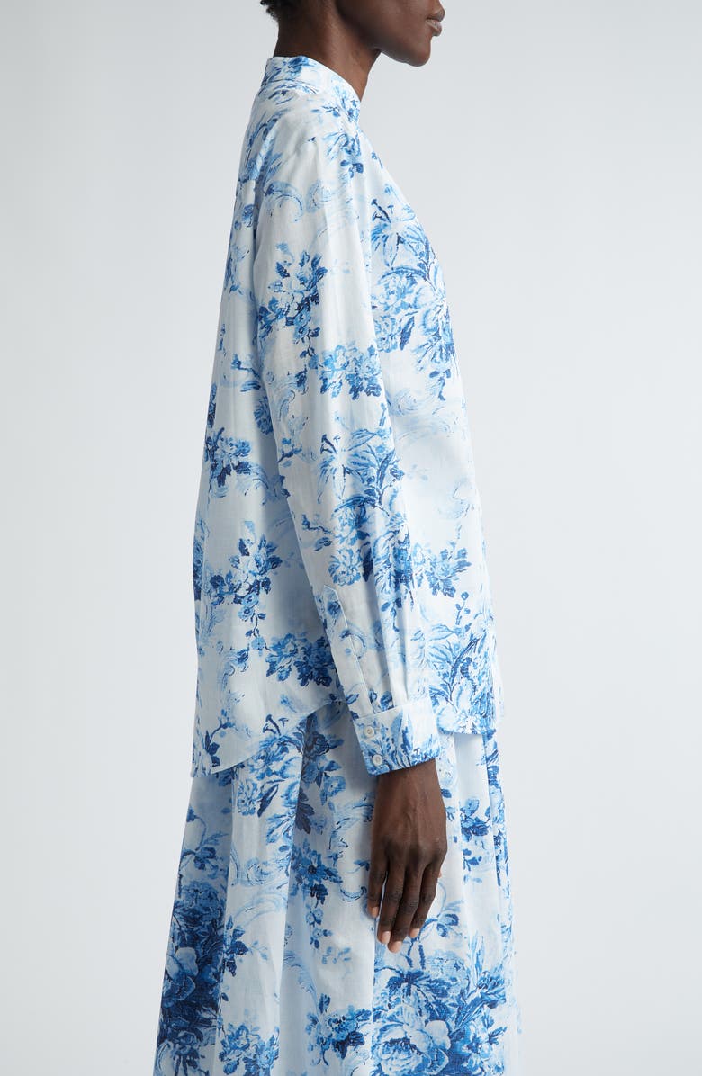 Erdem Floral Print Button-Up Shirt, Alternate, color,