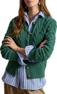 Polo Ralph Lauren Cable Knit Wool & Cashmere Cardigan