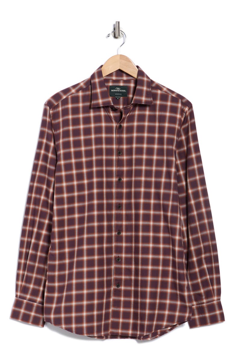 Rodd & Gunn Wattle Downs Long Sleeve Sports Fit Button-Up Shirt, Alternate, color, Bordeaux