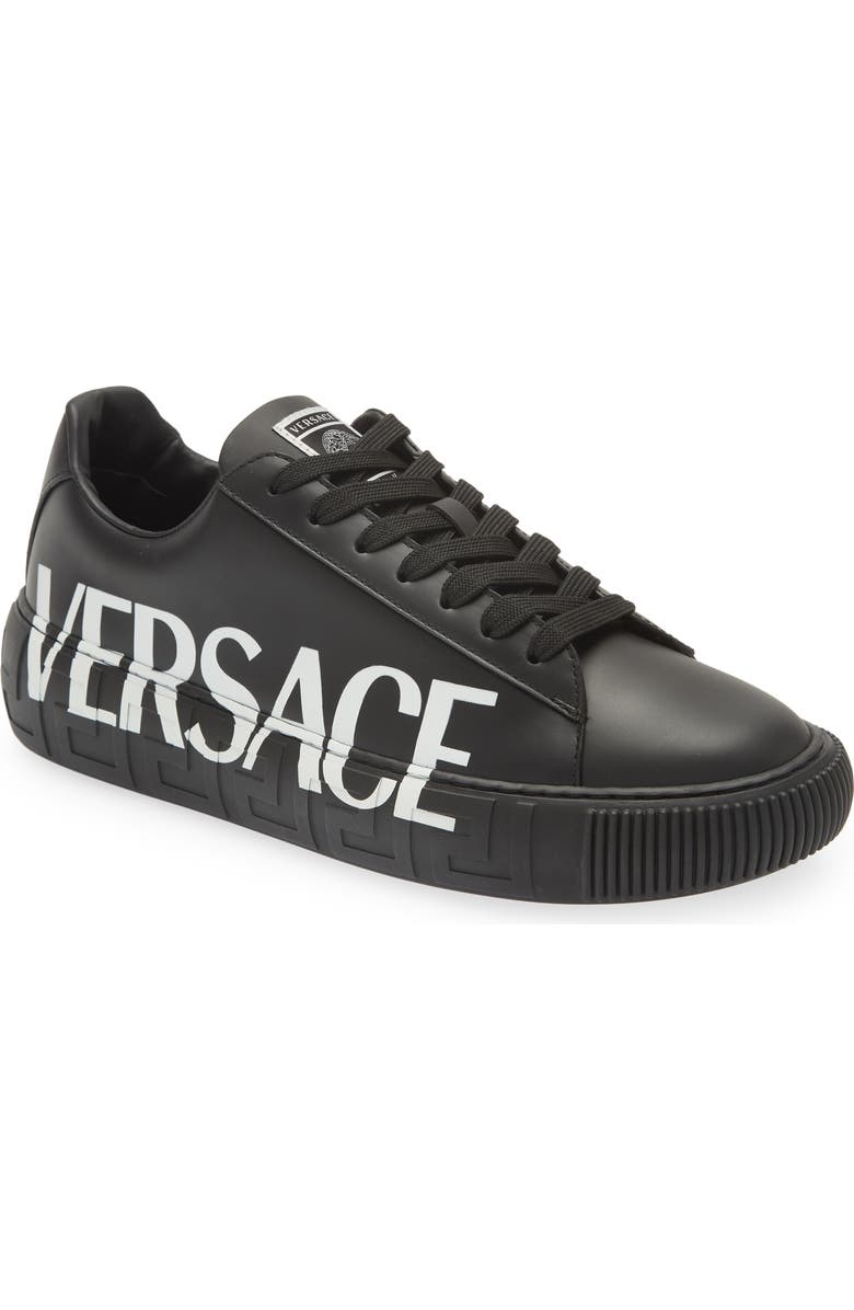 Versace Greca Logo Low Top Sneaker, Main, color,