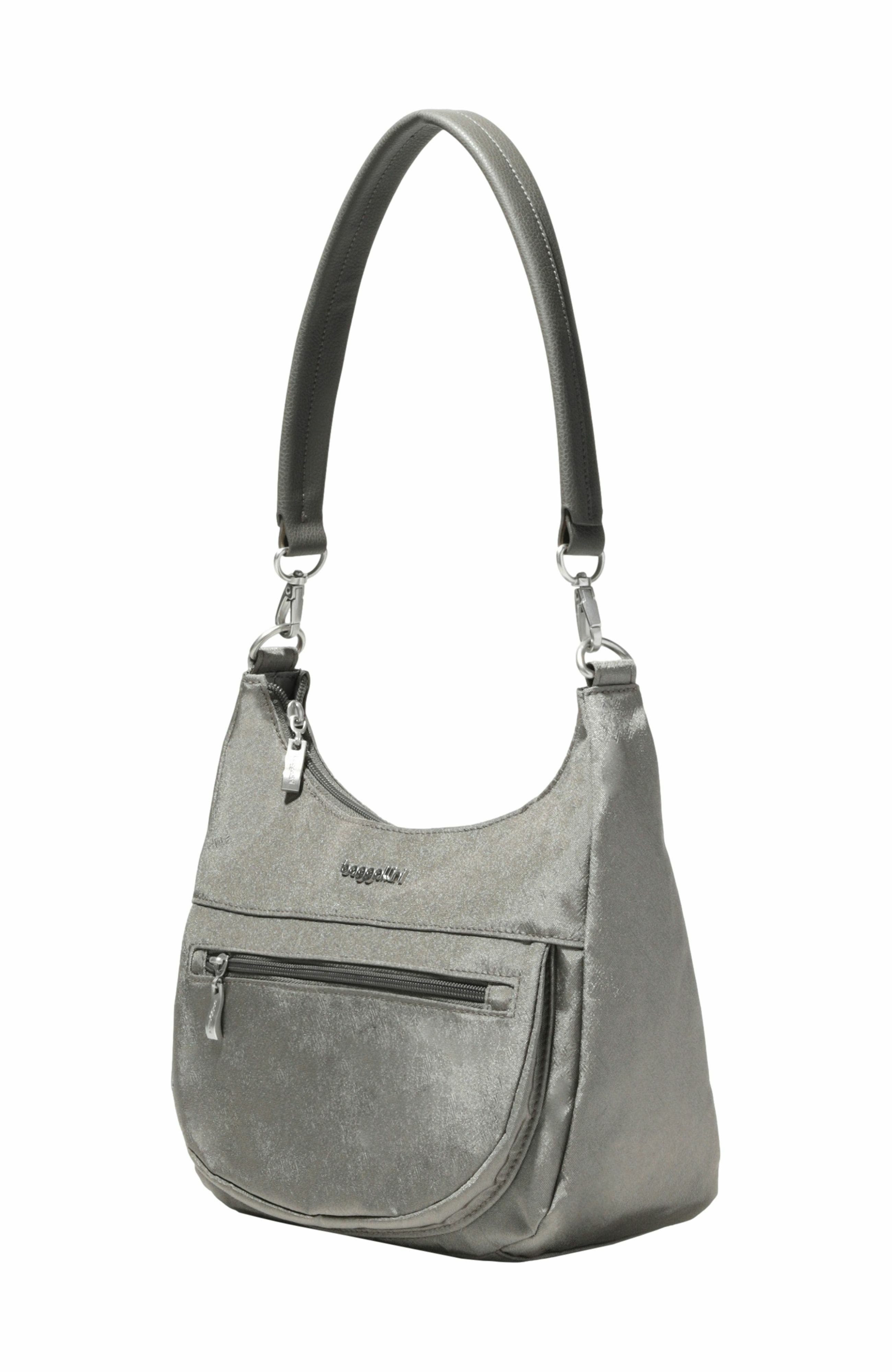 BAGGALLINI Modern Pocket Half Moon Shoulder Bag, Alternate, color, Sterling Shimmer