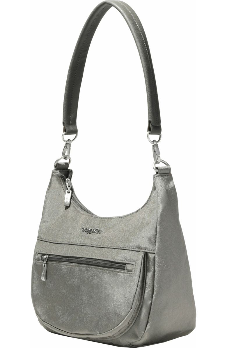 BAGGALLINI Modern Pocket Half Moon Shoulder Bag, Alternate, color, Sterling Shimmer