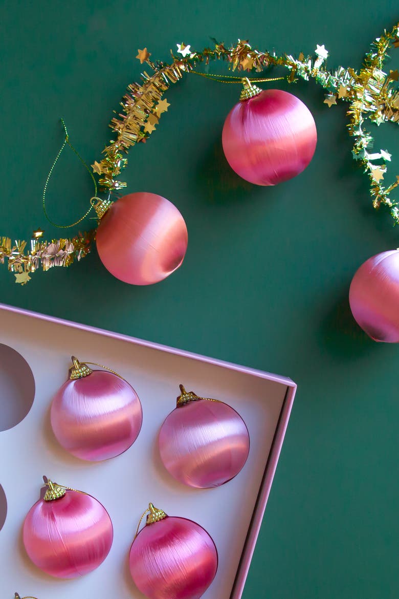 Retro Satin Ornaments, Alternate, color, Pastels