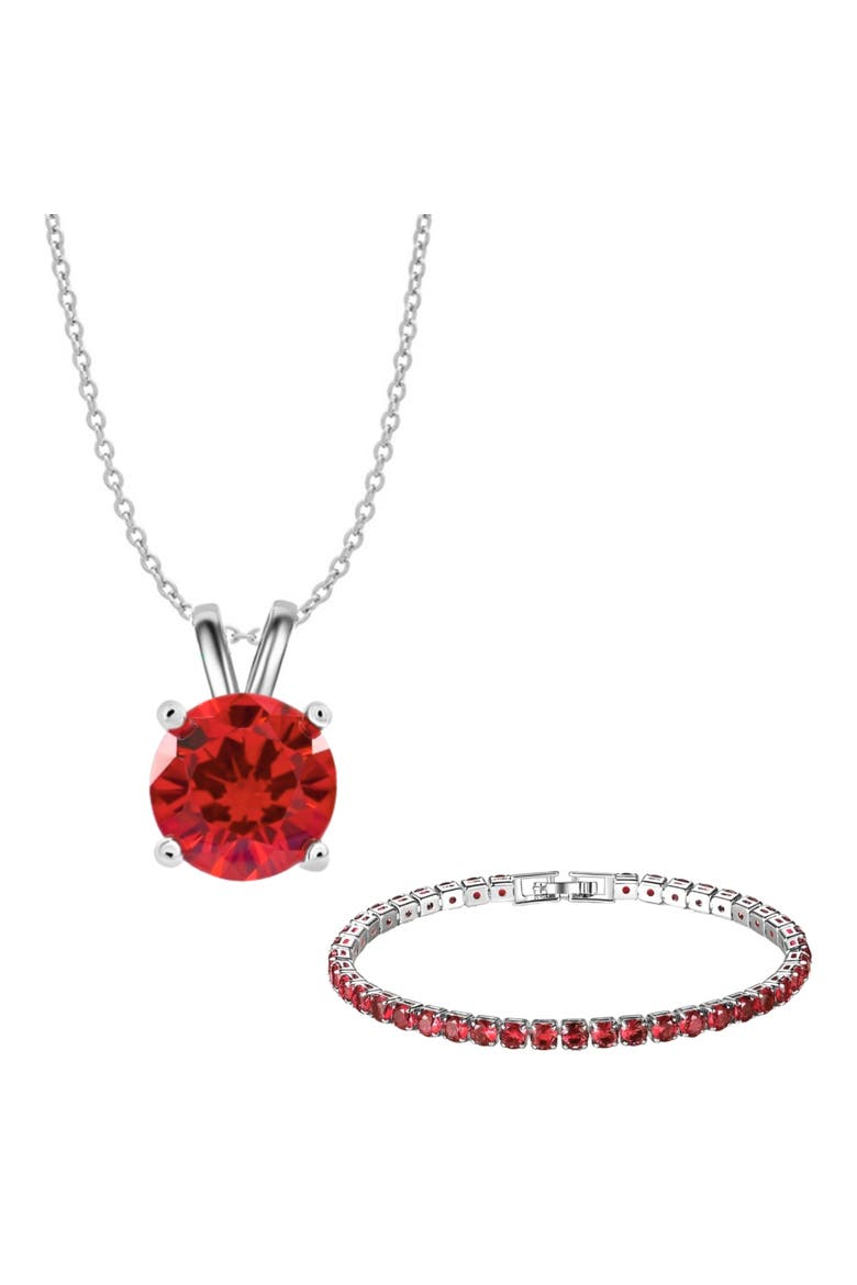 Red Necklace And Bracelet Set, Main, color, Red