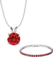 Donatello Gian Red Necklace And Bracelet Set